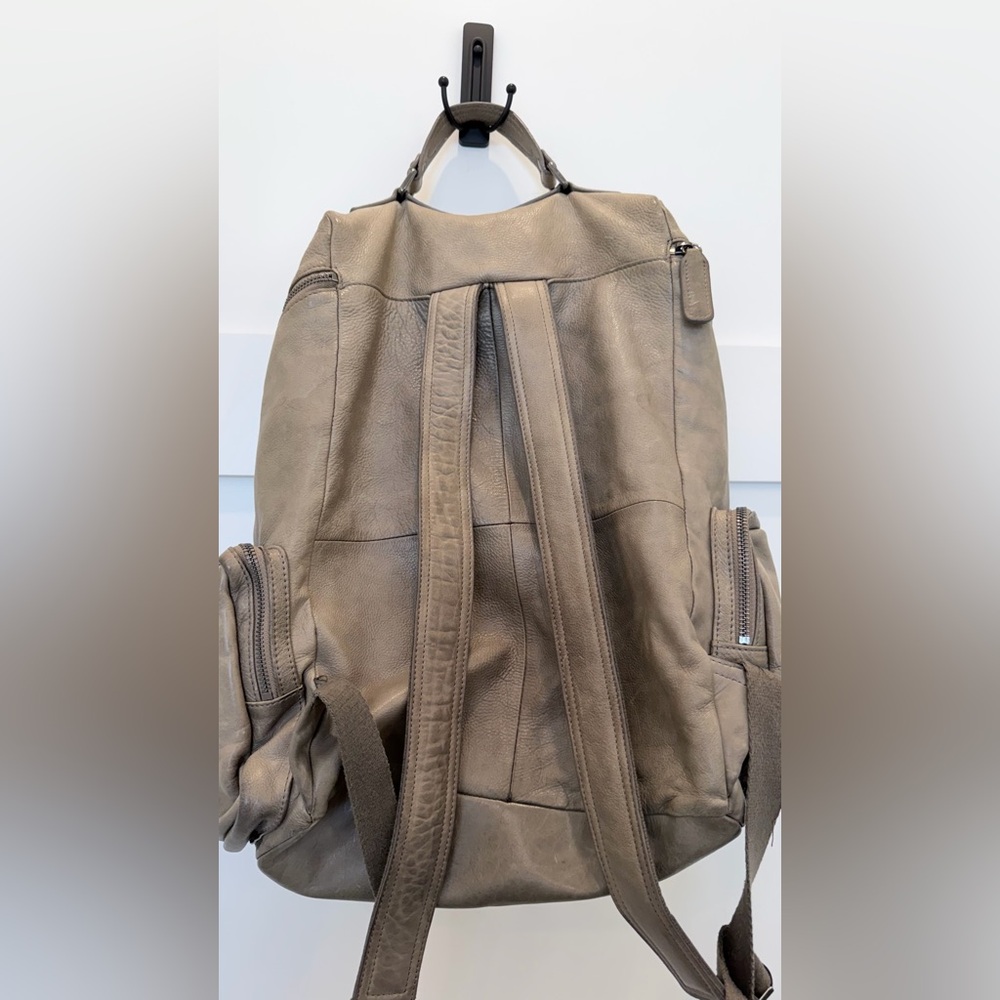 Gray Leather Backpack - image 5